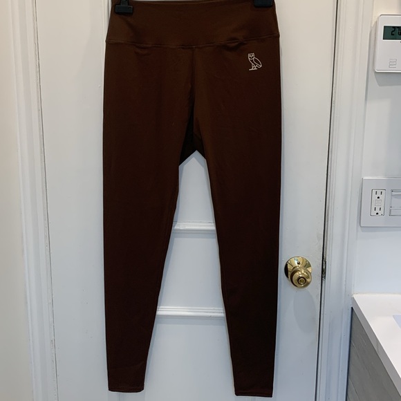 NWOT OVO Brown Activewear Leggings Size L - Picture 2 of 8